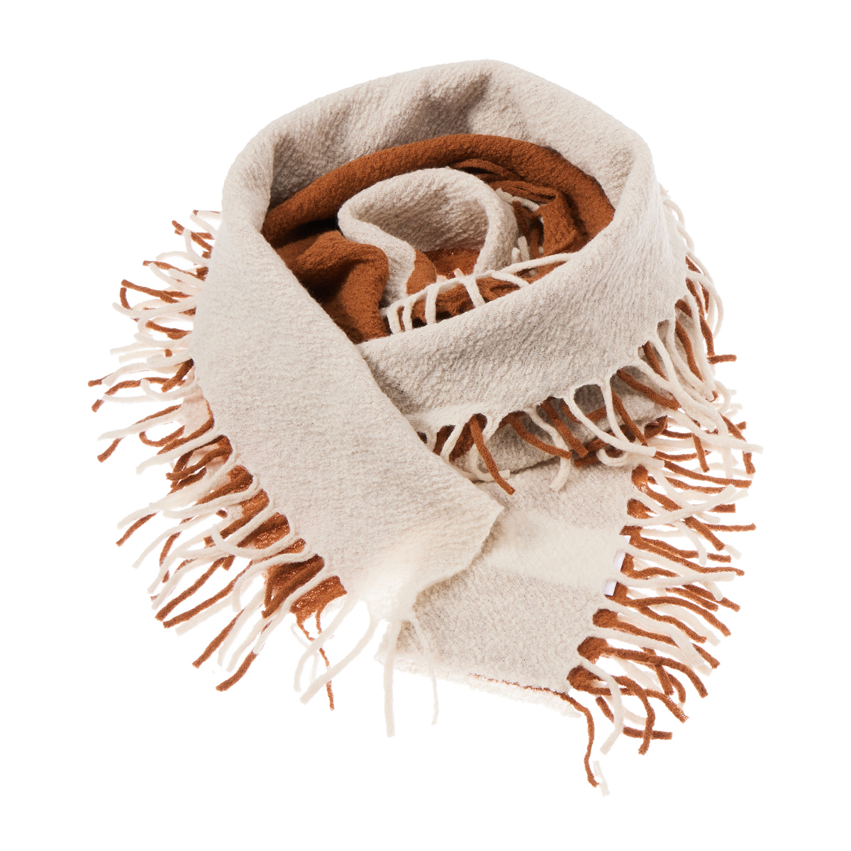 プレセントーア】フリンジウールマフラー | かぜとゆきオンラインショップ