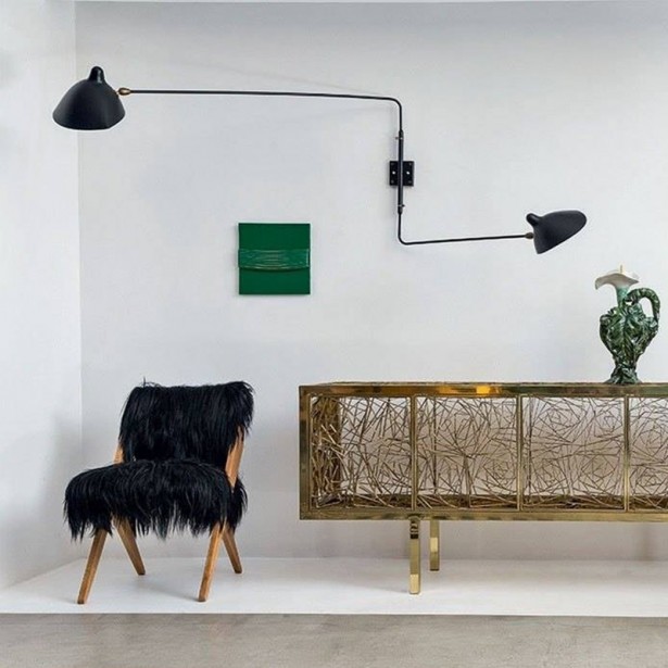 Serge Mouille 壁取り付け用燭台 | 調節可能な2アームウォールランプ - Ygo