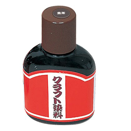 クラフト染料 100ml 単色 607 こげ茶 | ゆめ画材