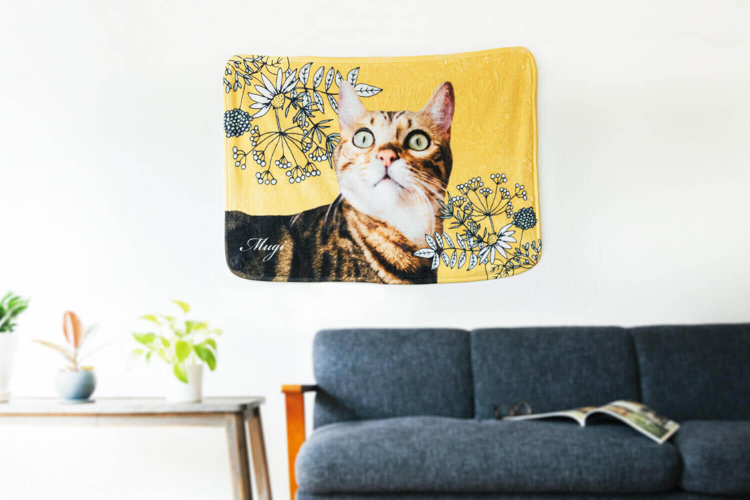 ペットの写真で作るうちの子両面プリントブランケット 100×70cm