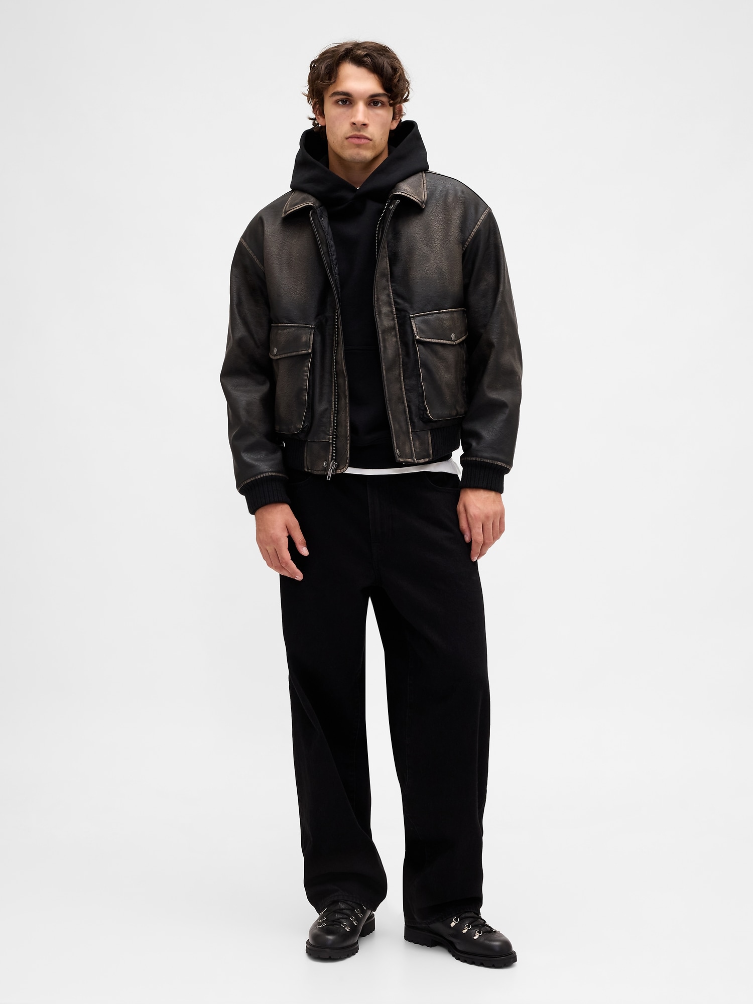 リサイクル ヴィーガンレザー ボンバージャケット