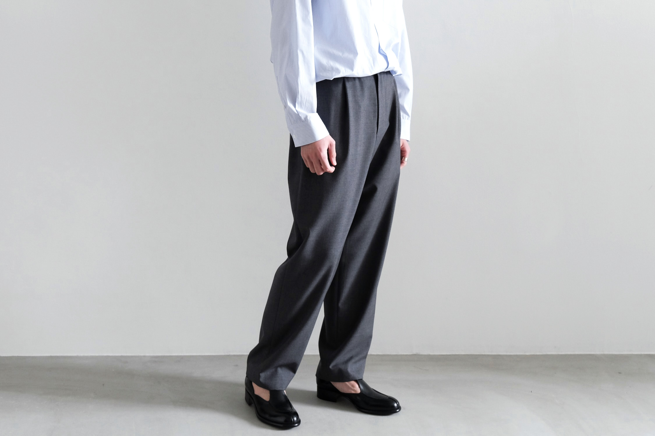 WOOL TROPICAL TAPERED EASY PANTS - WUNDER