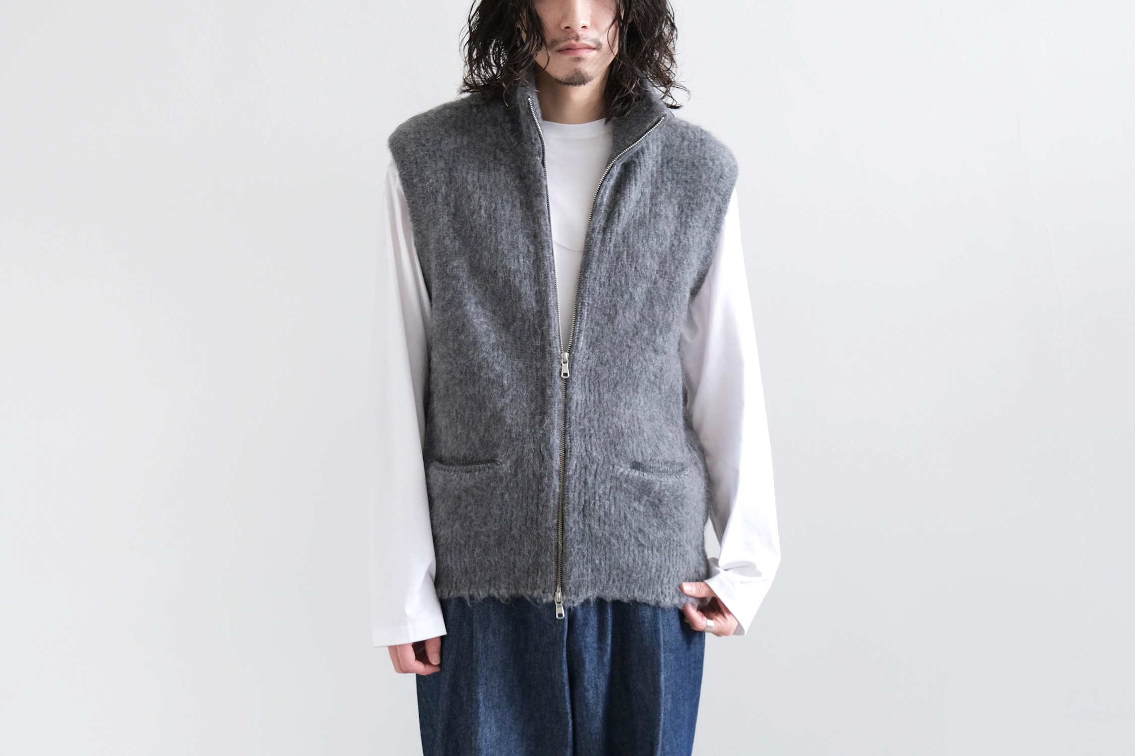 畔ひょっとこ起毛 JIP VEST - WUNDER