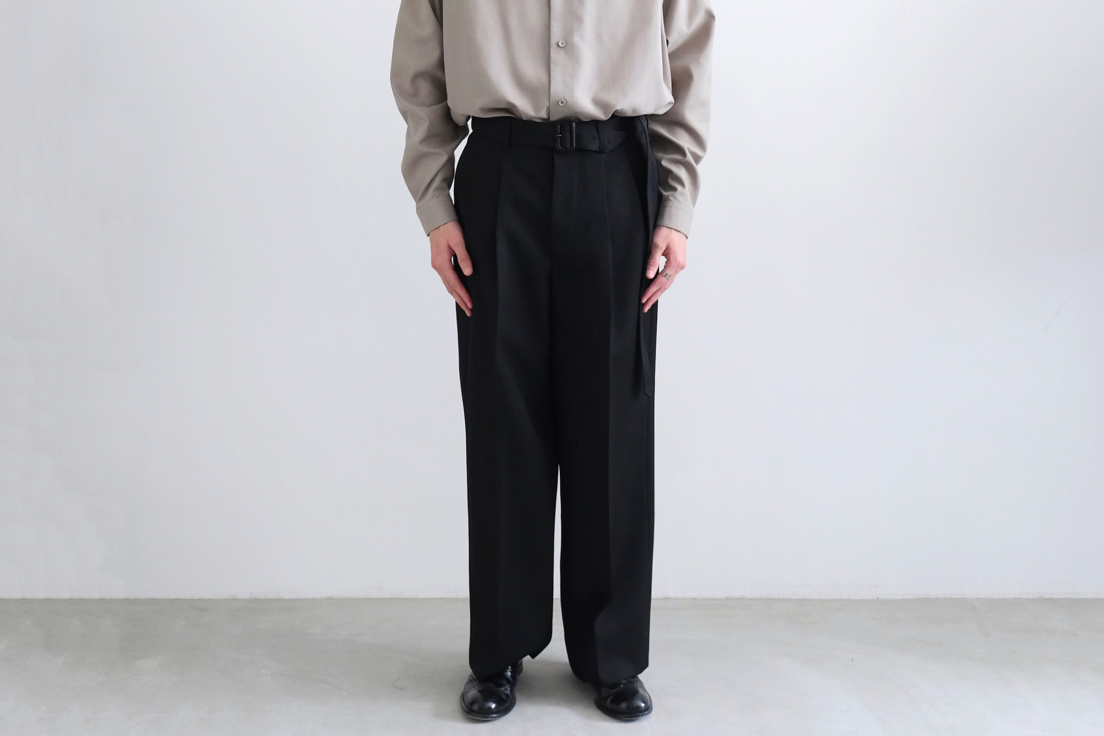 THE SLACKS BELTED 2TUCK - WUNDER