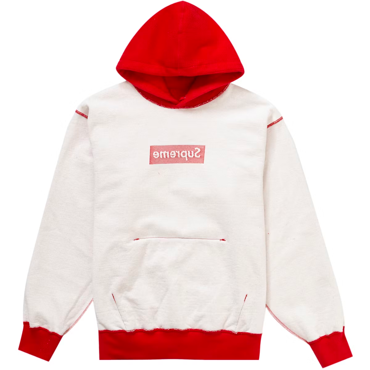 Supreme Inside Out Box Logo Red Hoodie - WyCo Vintage, Kansas