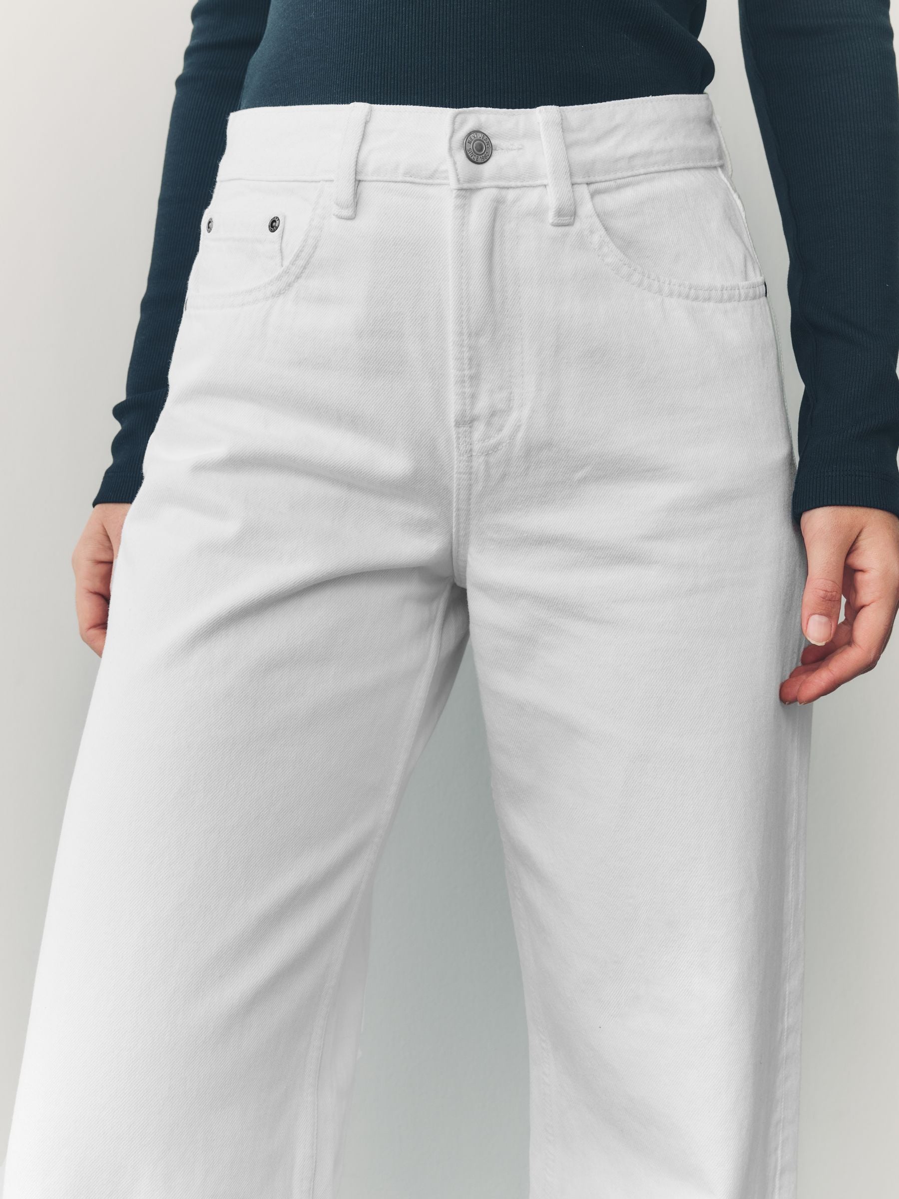 Buy White Wide Leg Jeans from Next USA