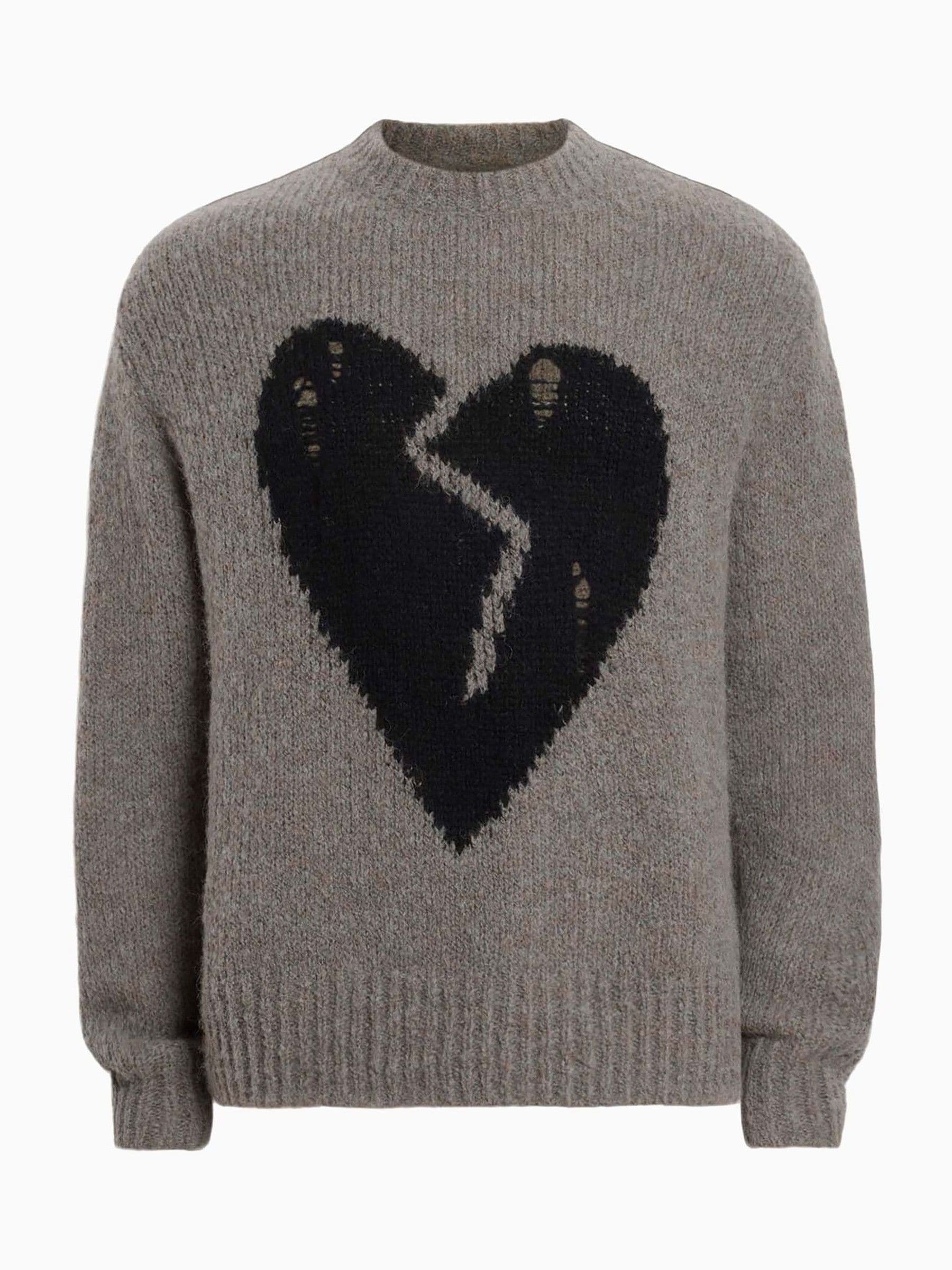 Buy AllSaints Grey Luvheart Crew Jumper from Next USA