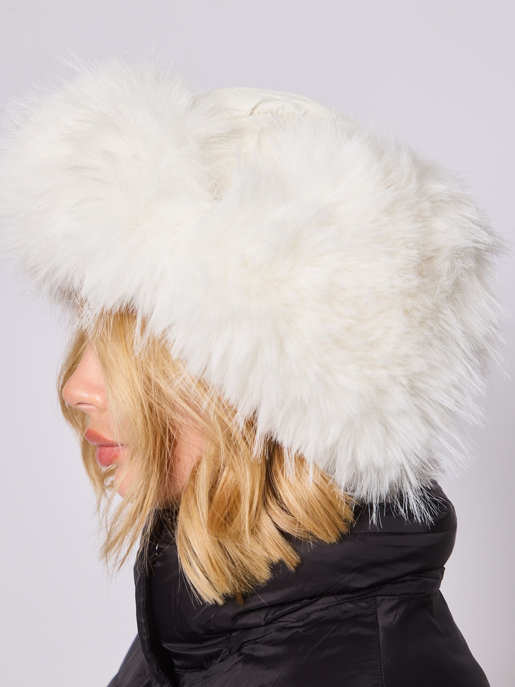 Buy South Beach White Faux Fur Ski Trapper Hat from Next Canada