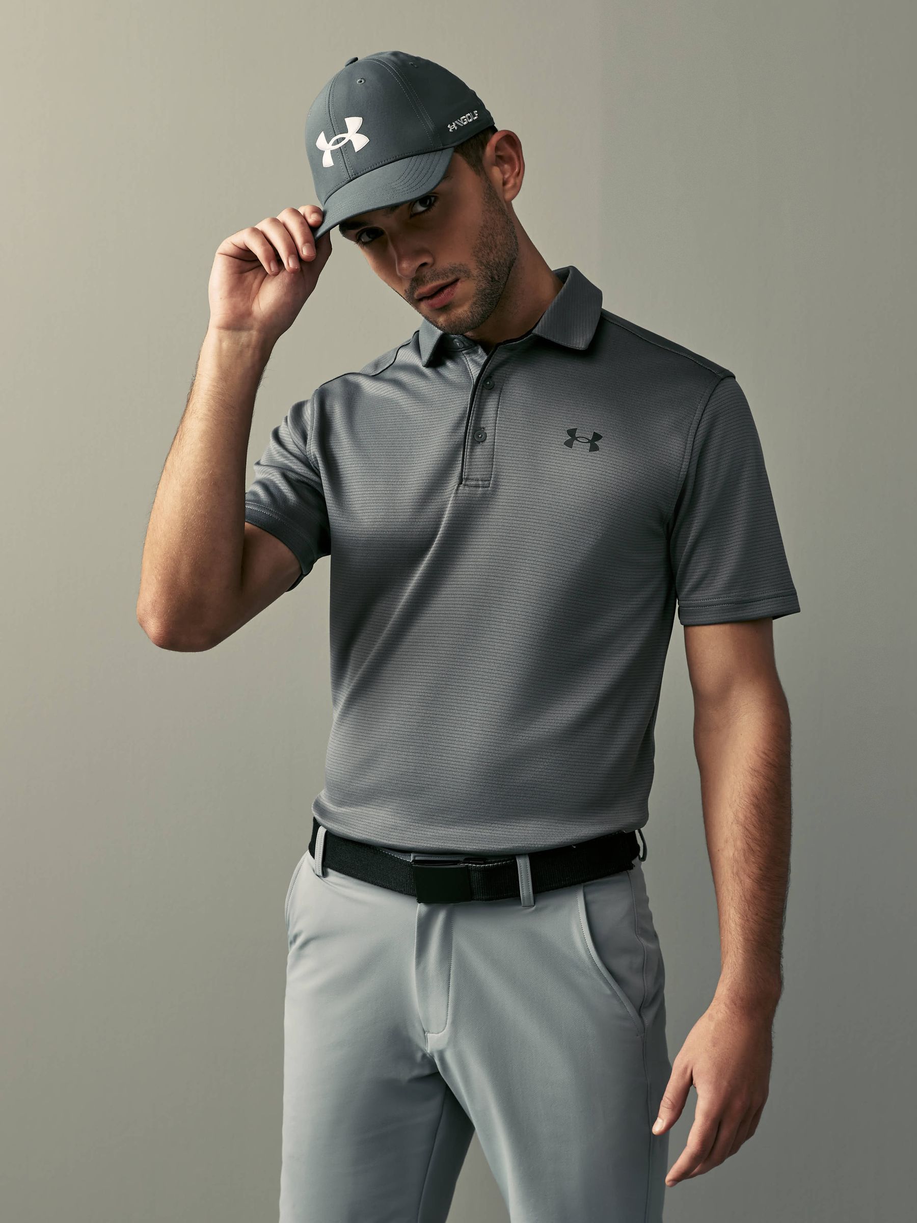 Buy Under Armour Grey/Black Golf Tech Polo Shirt from Next USA