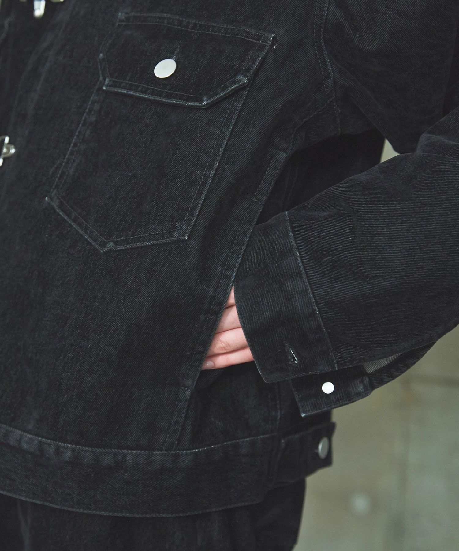 OPENING ACT] ベロアデニムファイヤーマンジャケット | OPENING ACT