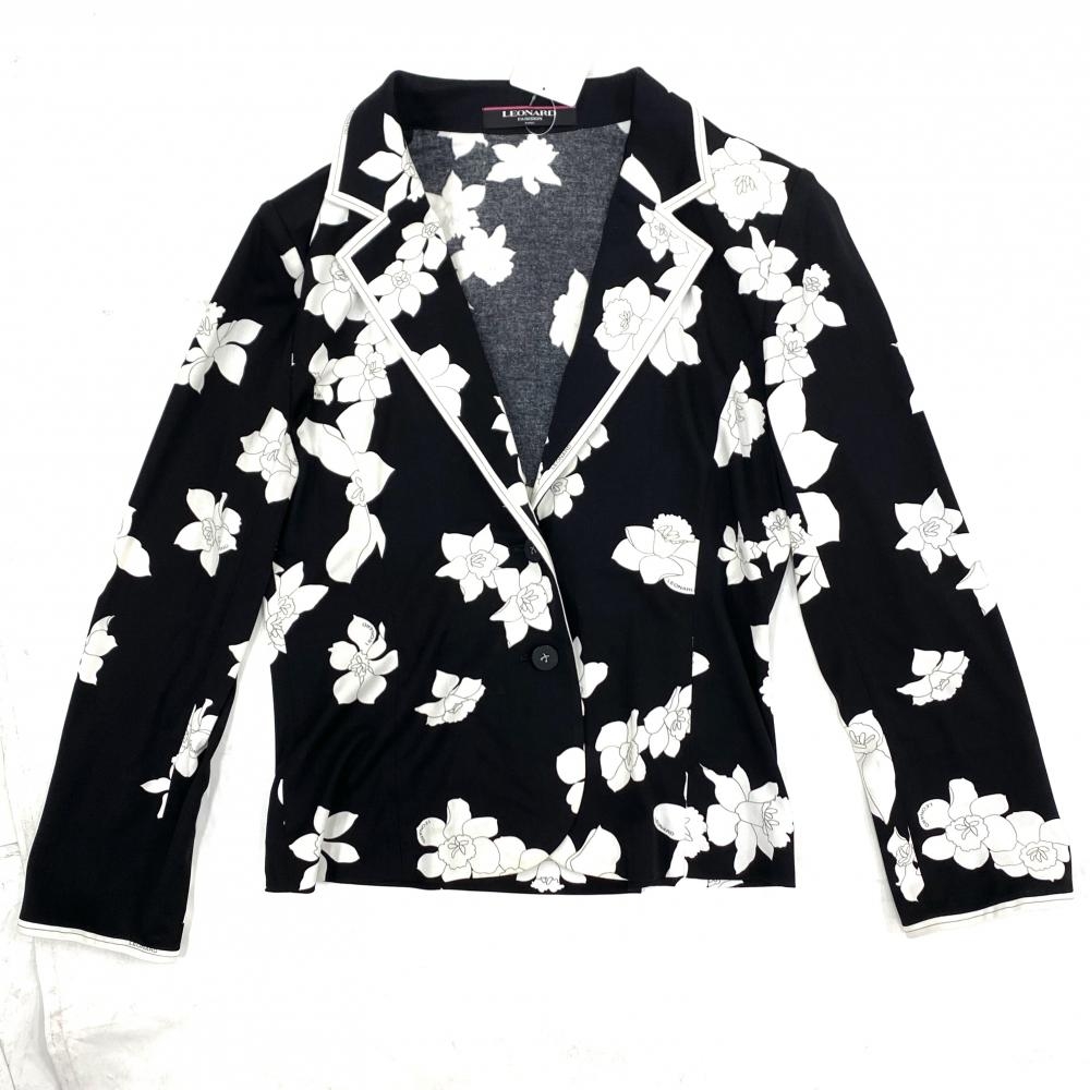 レオナール/ジャケット/ジャケット/総柄/ブラック/SPR-ATM/レディース
