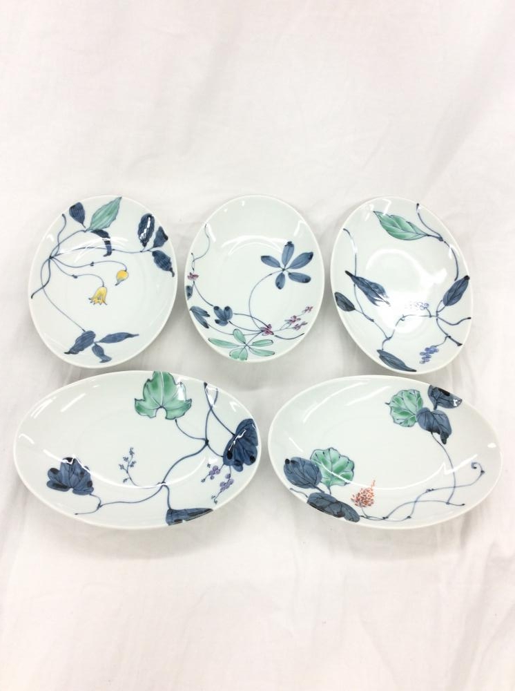 たち吉/楕円皿/5枚セット/はなぞめの高価買取【リサイクルティファナ】