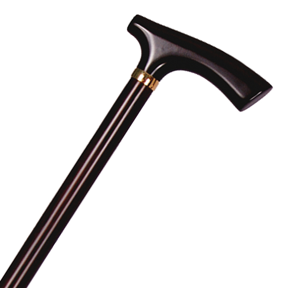 樫棒・唐木手元ステッキ 手元黒檀・L型・大 ｜ 杖・ステッキ,一本杖