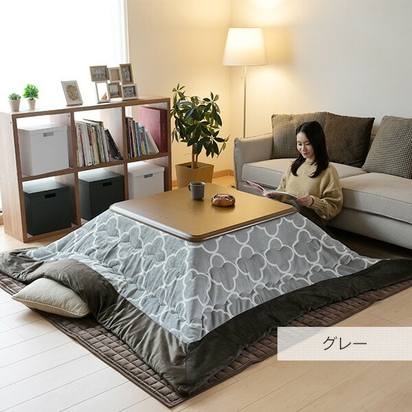 販売終了】家具調こたつ＆布団セット 正方形 80×80cm 継脚 GKR-802H
