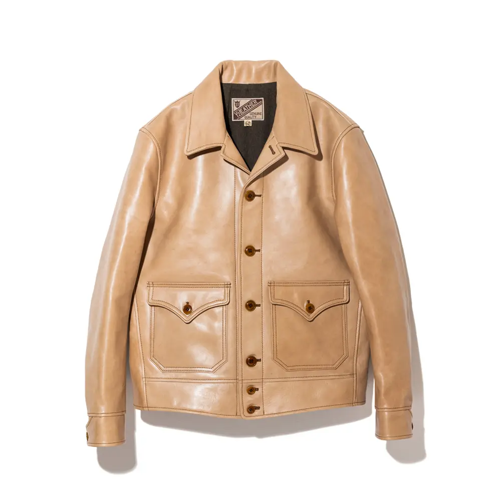 PERSIMMON TANNIN DYED HORSE COSSACK JACKET[ KB-162 ] | Y'2 LEATHER