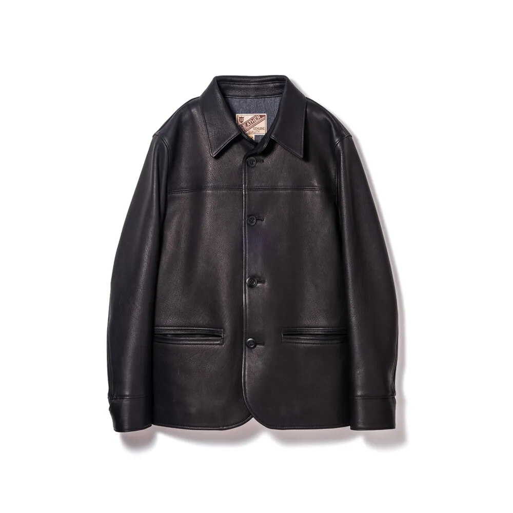 DEER SKIN ROUNDED HEM CAR COAT[ DC-76-C ] | Y'2 LEATHER