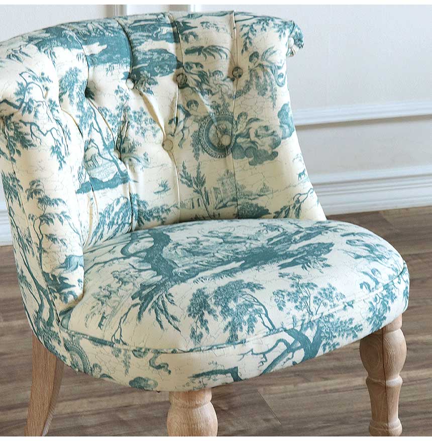 輸入家具 ボヌールチェア ラムズゲイトソファ 一人掛け ブルー(青