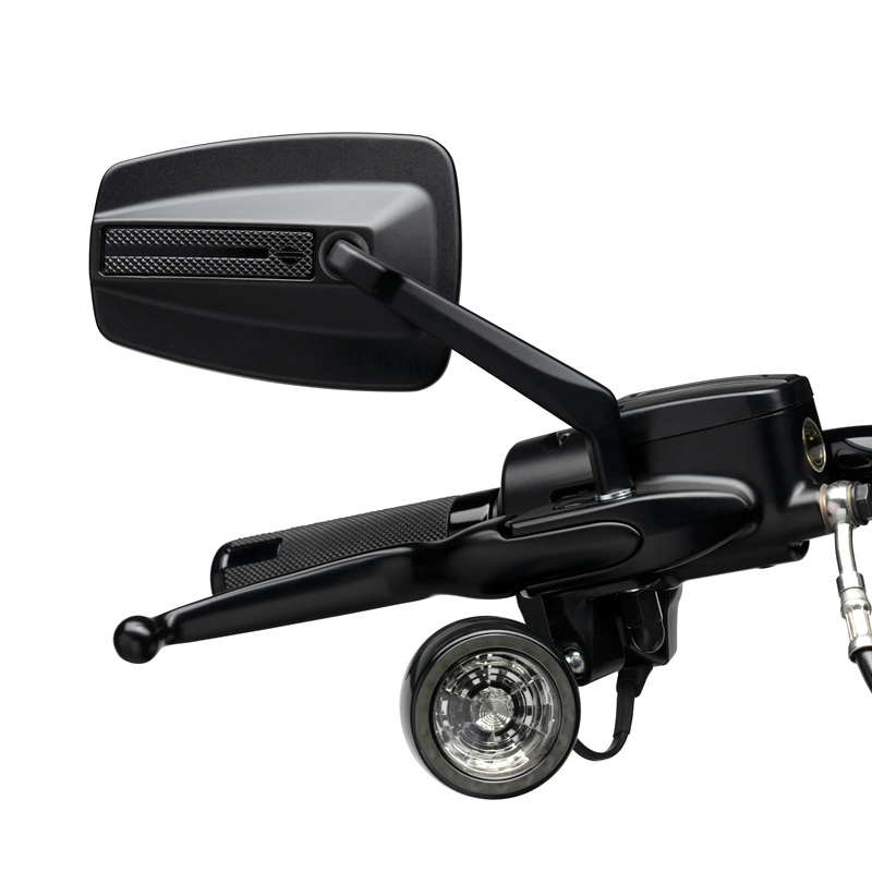 ハーレー純正□テーパー・ミラー ブラック／左右ペアショート [92023