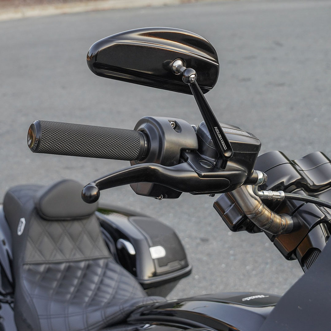 アレンネス□ダウンドラフトフォージドミラー ブラック Arlen Ness