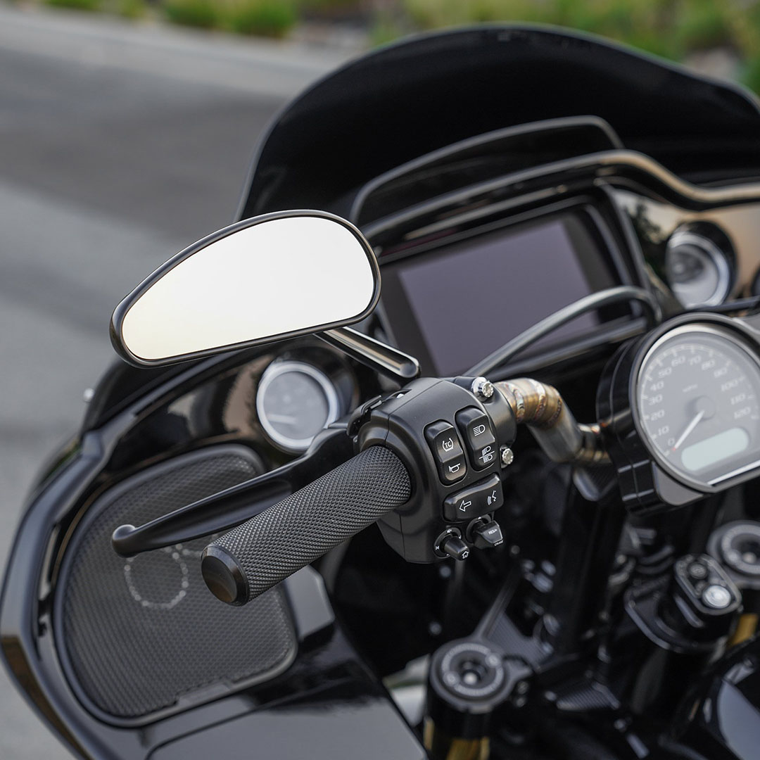 アレンネス□ダウンドラフトフォージドミラー ブラック Arlen Ness