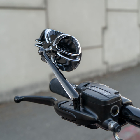 アレンネス□ ミラー 10ゲージ ブラック 【右側】 Arlen Ness 10-Gauge