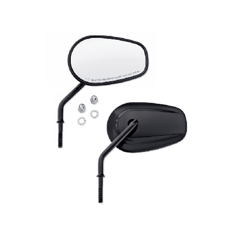 ハーレー純正□テーパー・ミラー ブラック／左右ペアショート [92023