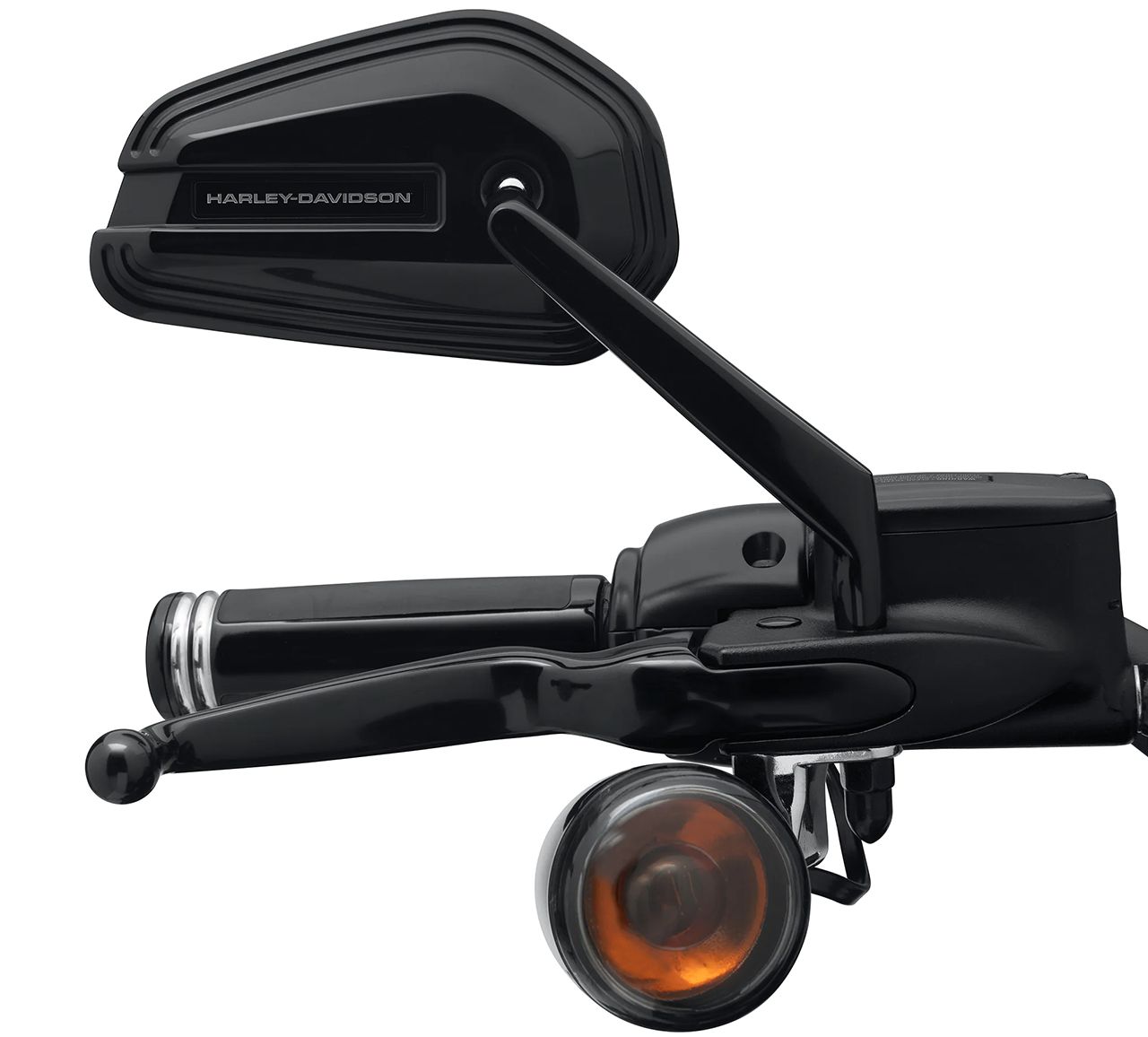 ハーレー純正 ドーム・ビレットスタイル・ミラー サテンブラック 2個セット