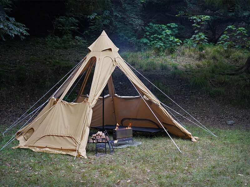 レンコンテント2】DODより幕中で焚き火ができるレンコンテントが