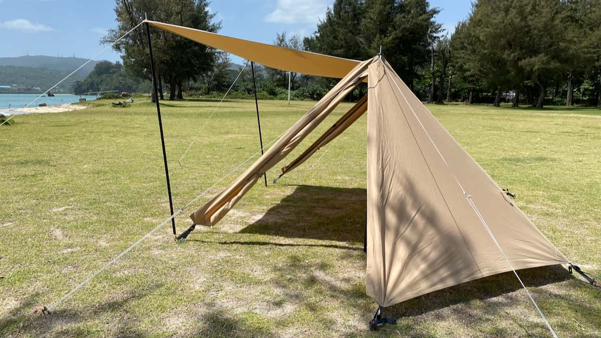 ソロキャンプにおすすめ！バンドックソロベース サンドベージュ