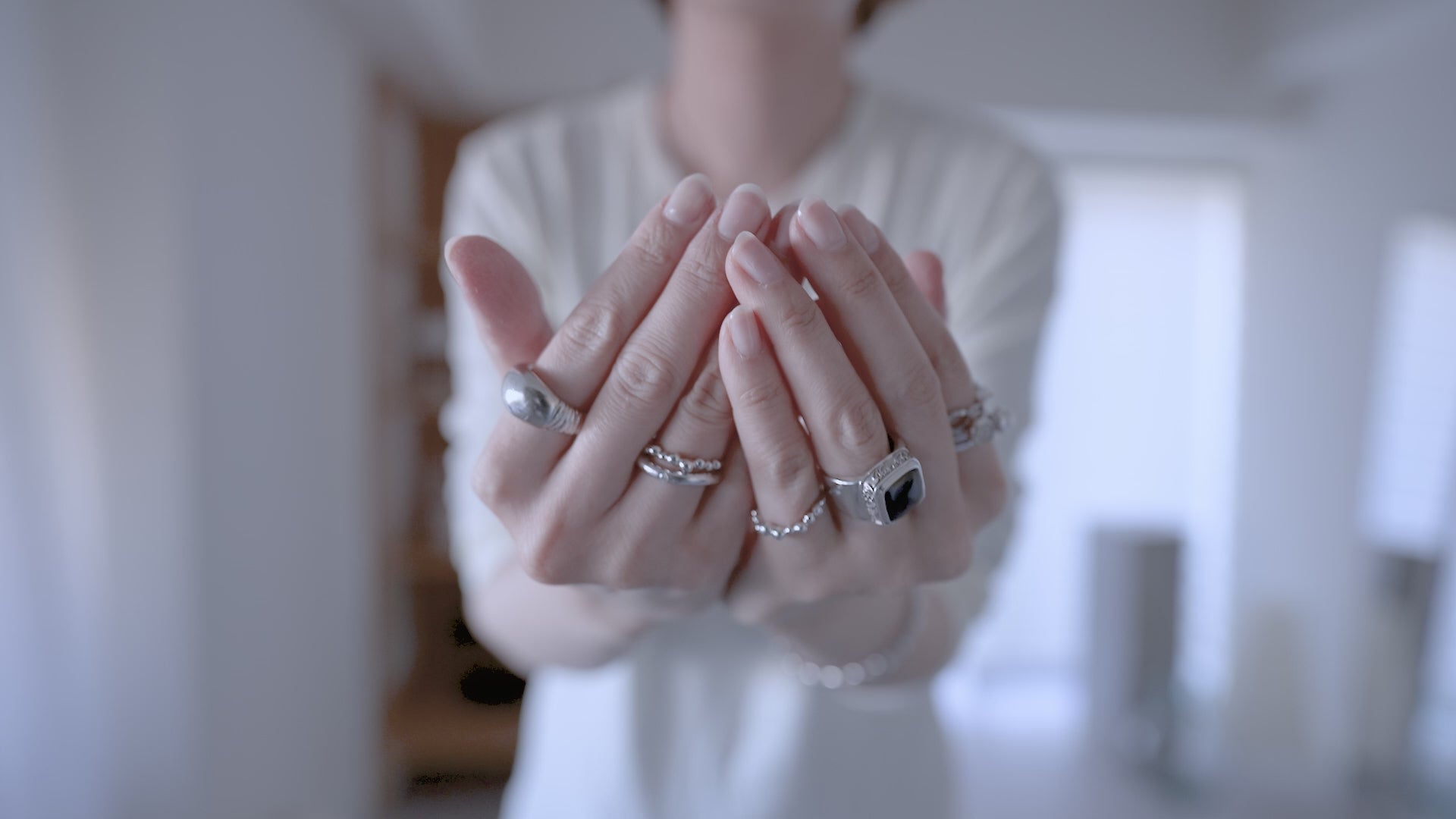 水滴一粒 stone ring.／ Water droplets stone ring.ムーンストーン