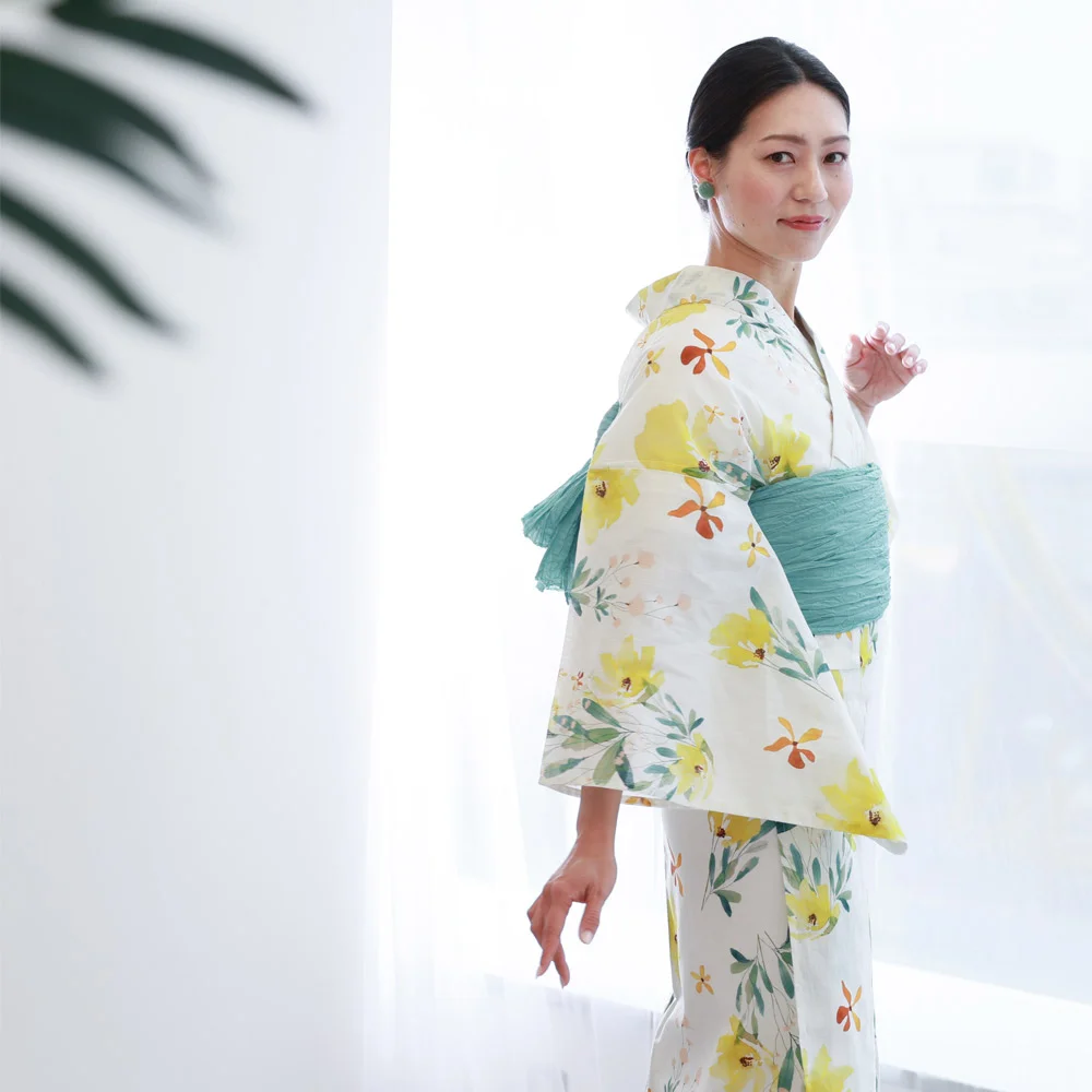 y2412003】浴衣 レディース 兵児帯 2点セット 人気のダリア 花柄