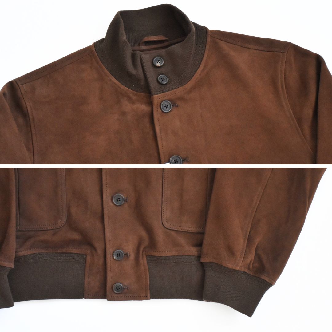 大人のA-1ジャケット。ブラウンスウェード - ZABOU BLOG