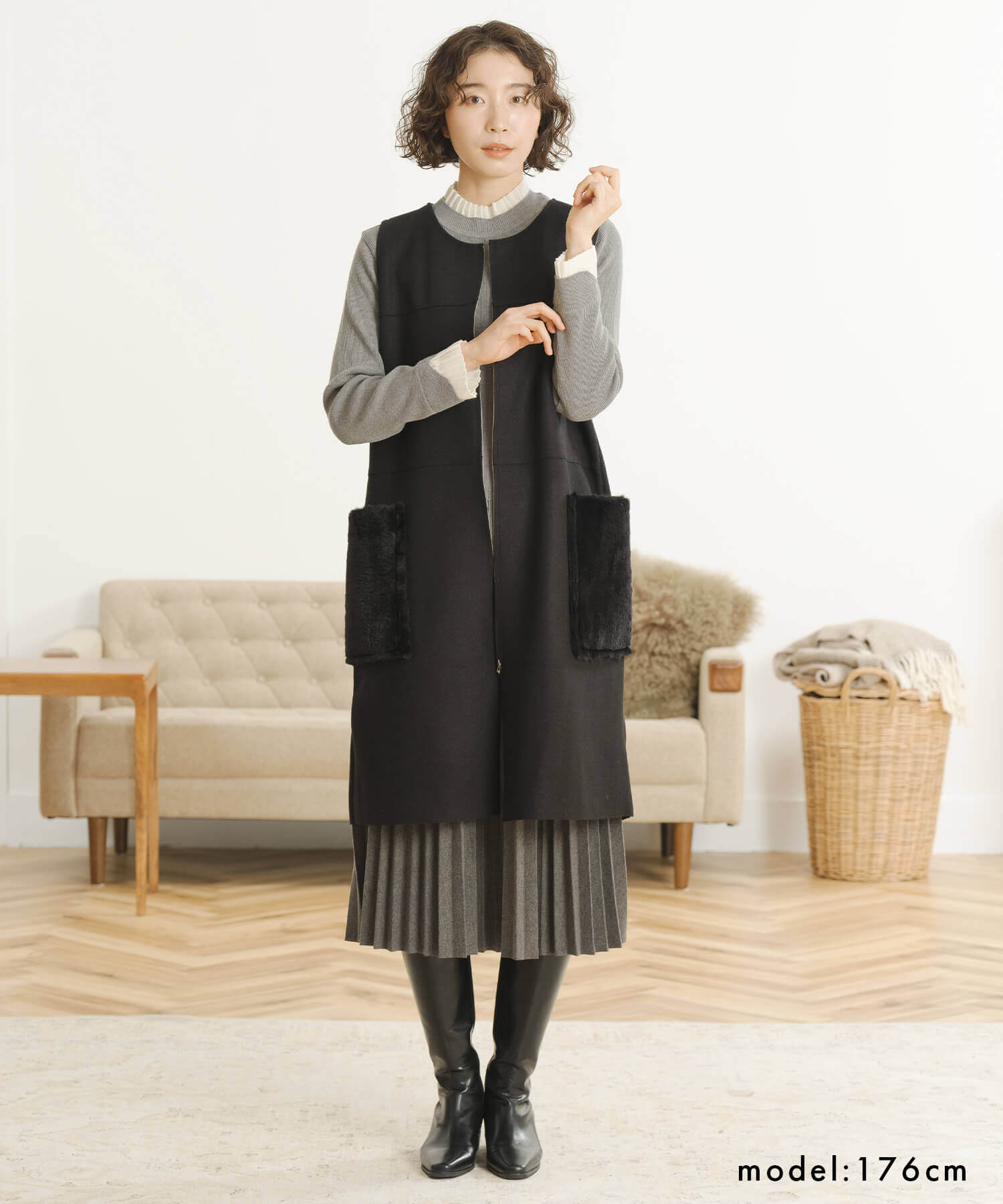 tokidoki】ウール混ファーポケットジレ – ZAKKA-BOX公式サイト