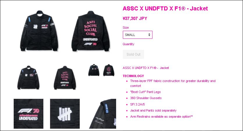8月15日 (日本時間 16:00)発売開始 anti social social club X UNDFTD