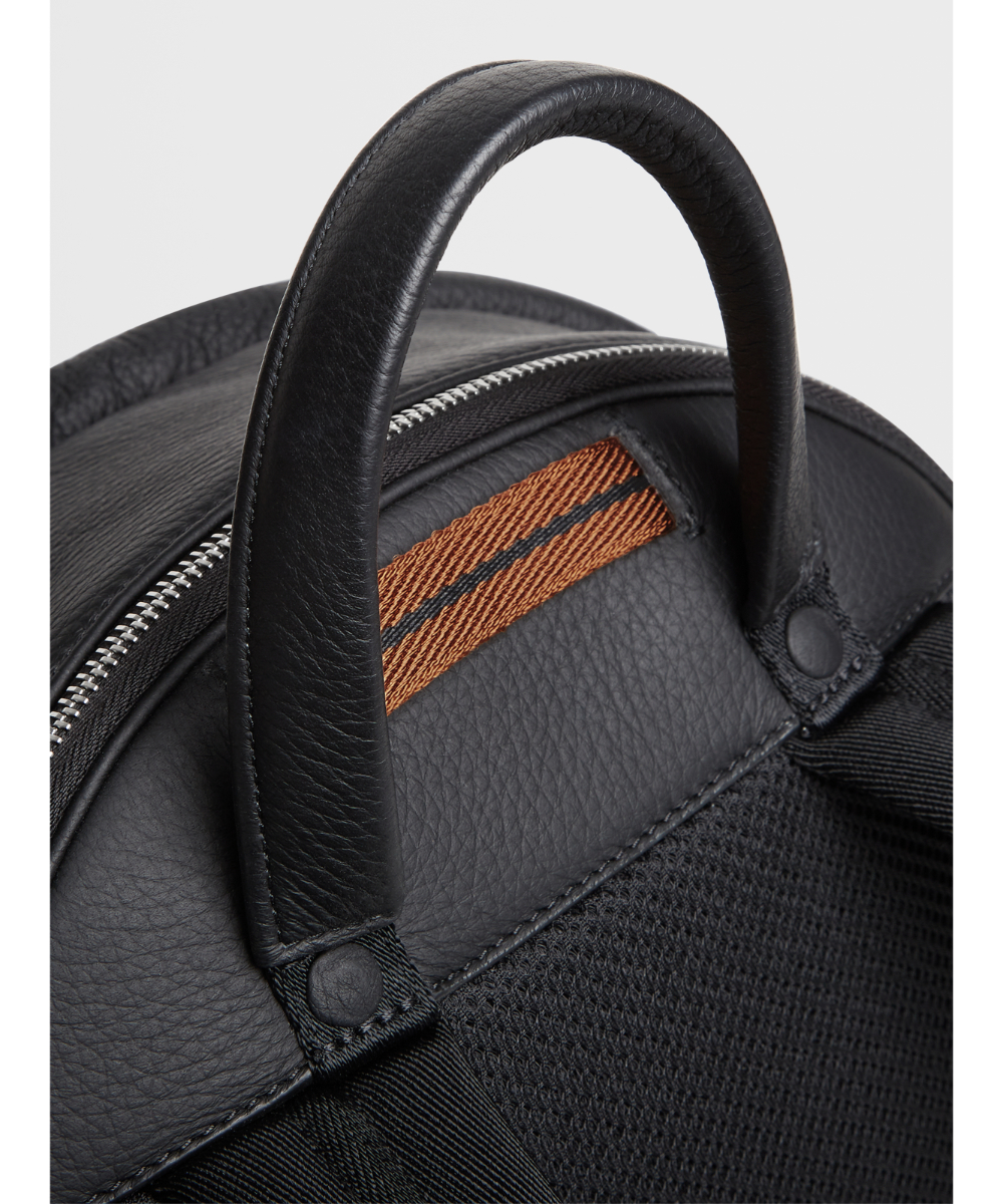 ZEGNA/ゼニア通販 | 黒 ディアスキン Hoodie バックパック【送料無料