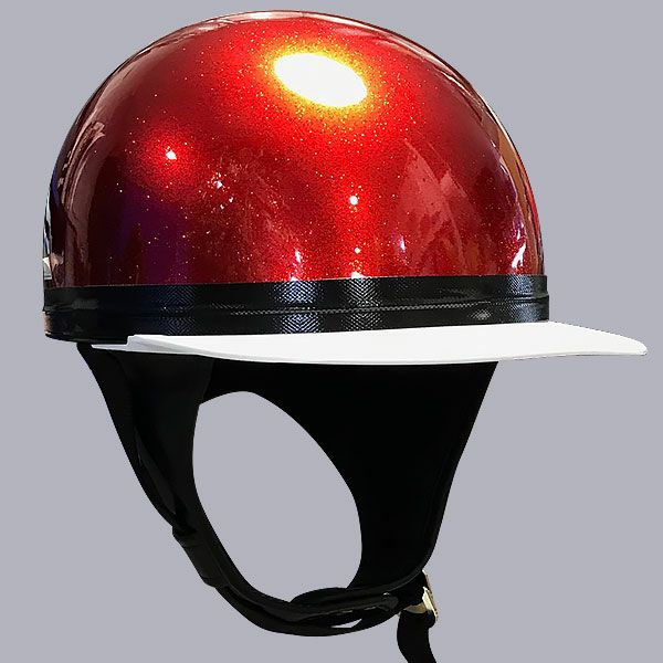 族ヘル 激安コルク半ミツボタン/赤ラメ | 旧車バイクカスタムパーツの