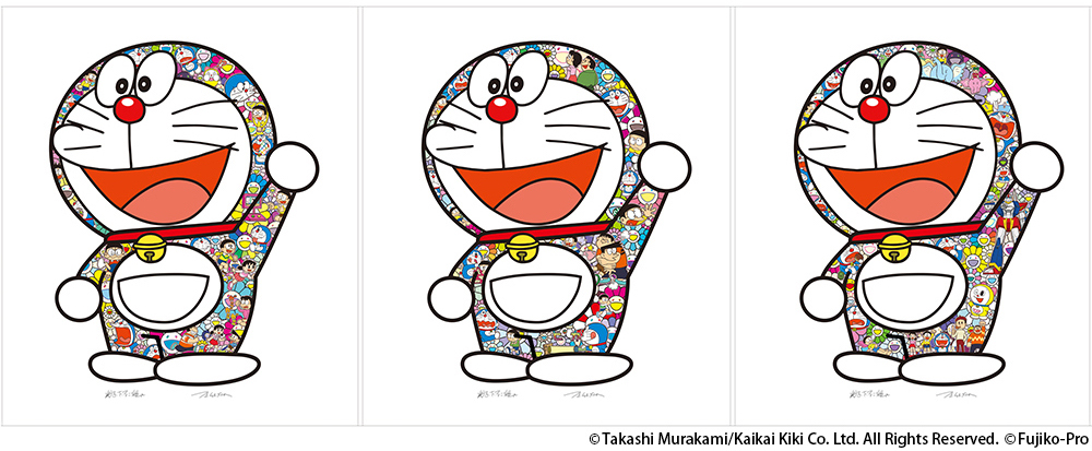 WEBショップにて村上隆 ドラえもんコラボレーション版画3種を追加販売