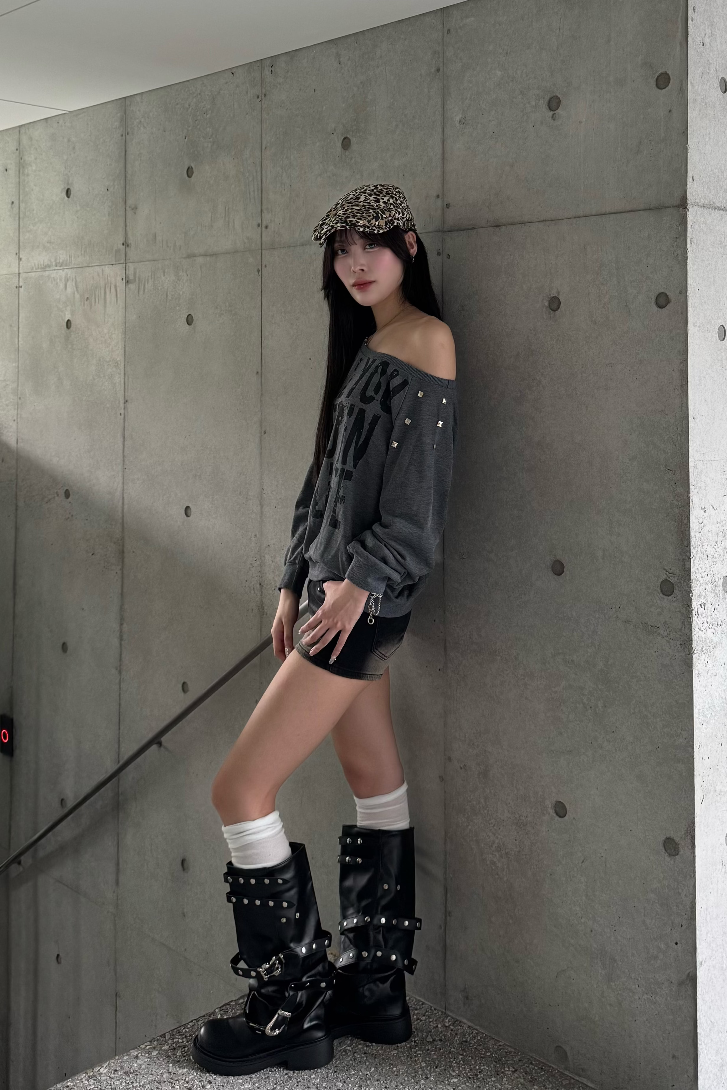 vintage wash short pants ZC19320