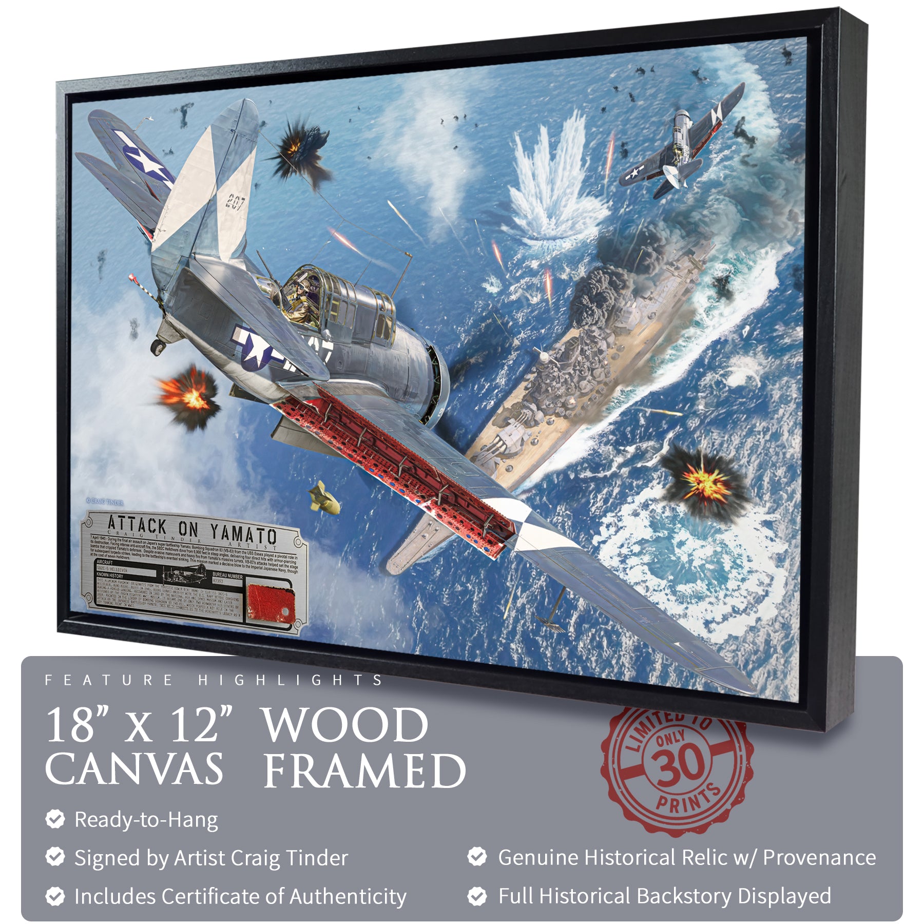 SB2C Helldiver - The Attack on Yamato Canvas | INCLUDES: Dive