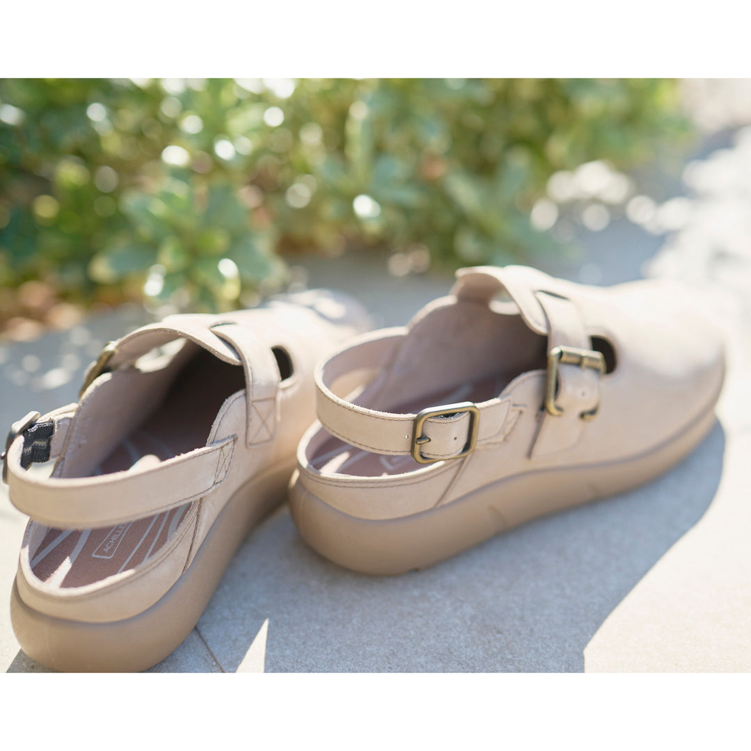 アキレス・ソルボ C 604 ヌバック/グレー｜牛革3Eクロッグシューズ