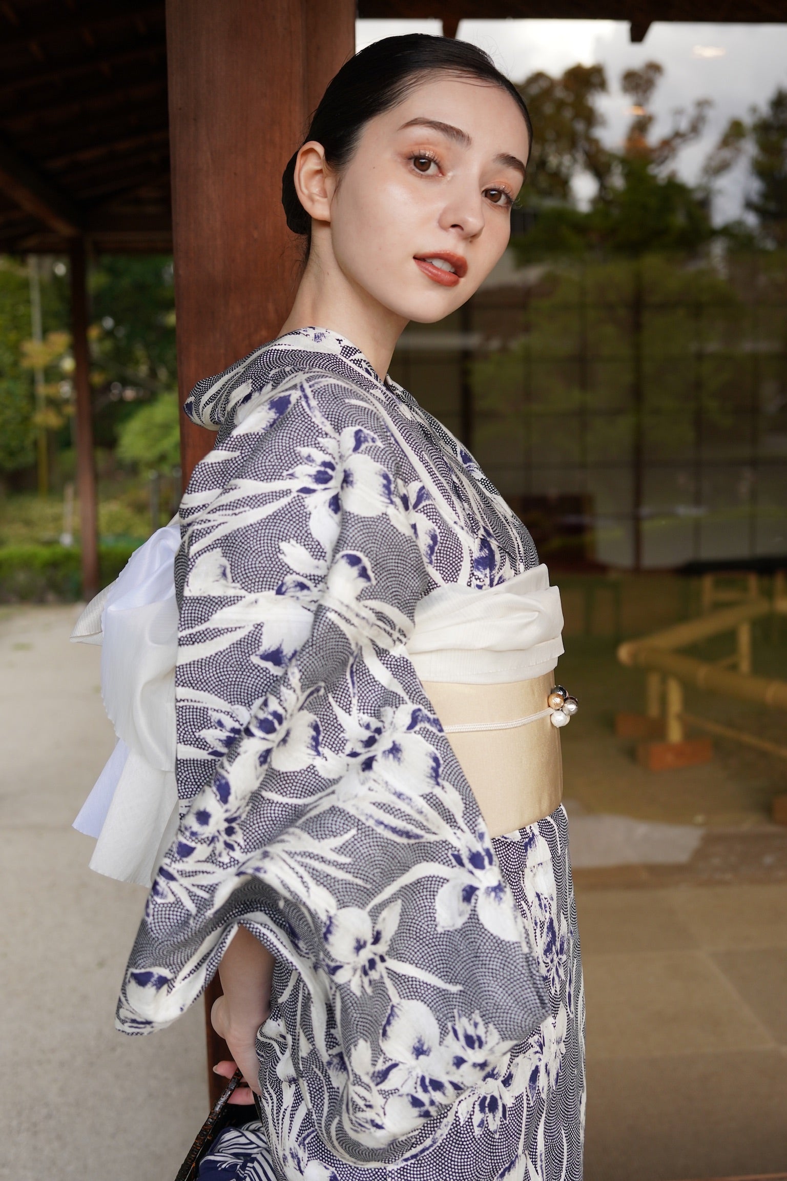 utatane×Acka.］鮫小紋と菖蒲 navy 浴衣4set – Acka online store