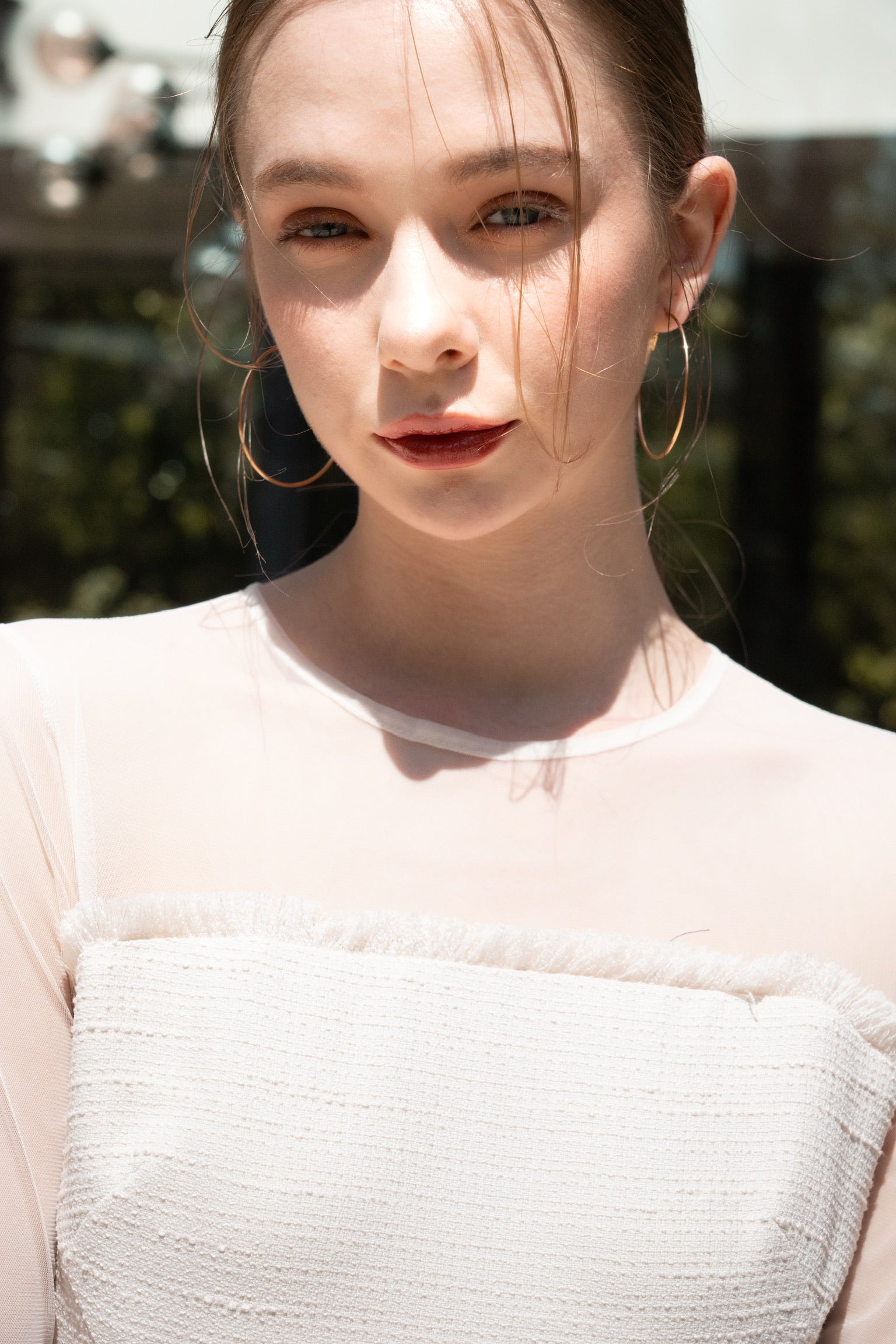 sheer tweed cocoon dress – Acka online store