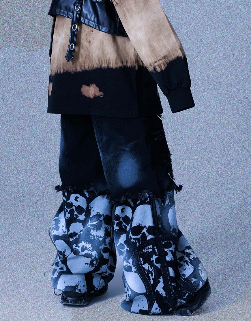 Gamchu【ガムチュ】危険準度ドッキングスピアワイドデニムパンツ/全2色