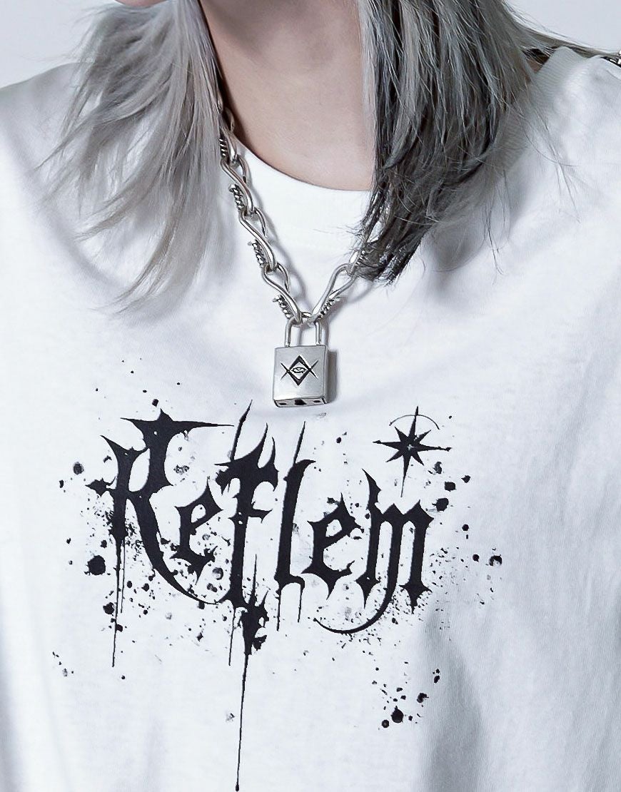 REFLEM【レフレム】Thorn eyeロゴパドロックネックレス/全1色