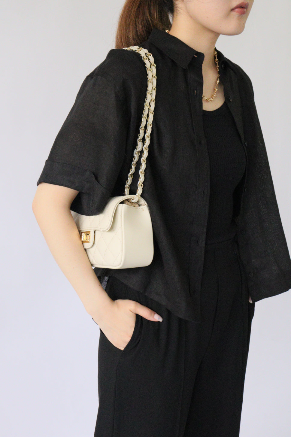 IMPORT】【MILLELA FIRENZE】【再入荷】キルティングチェーン