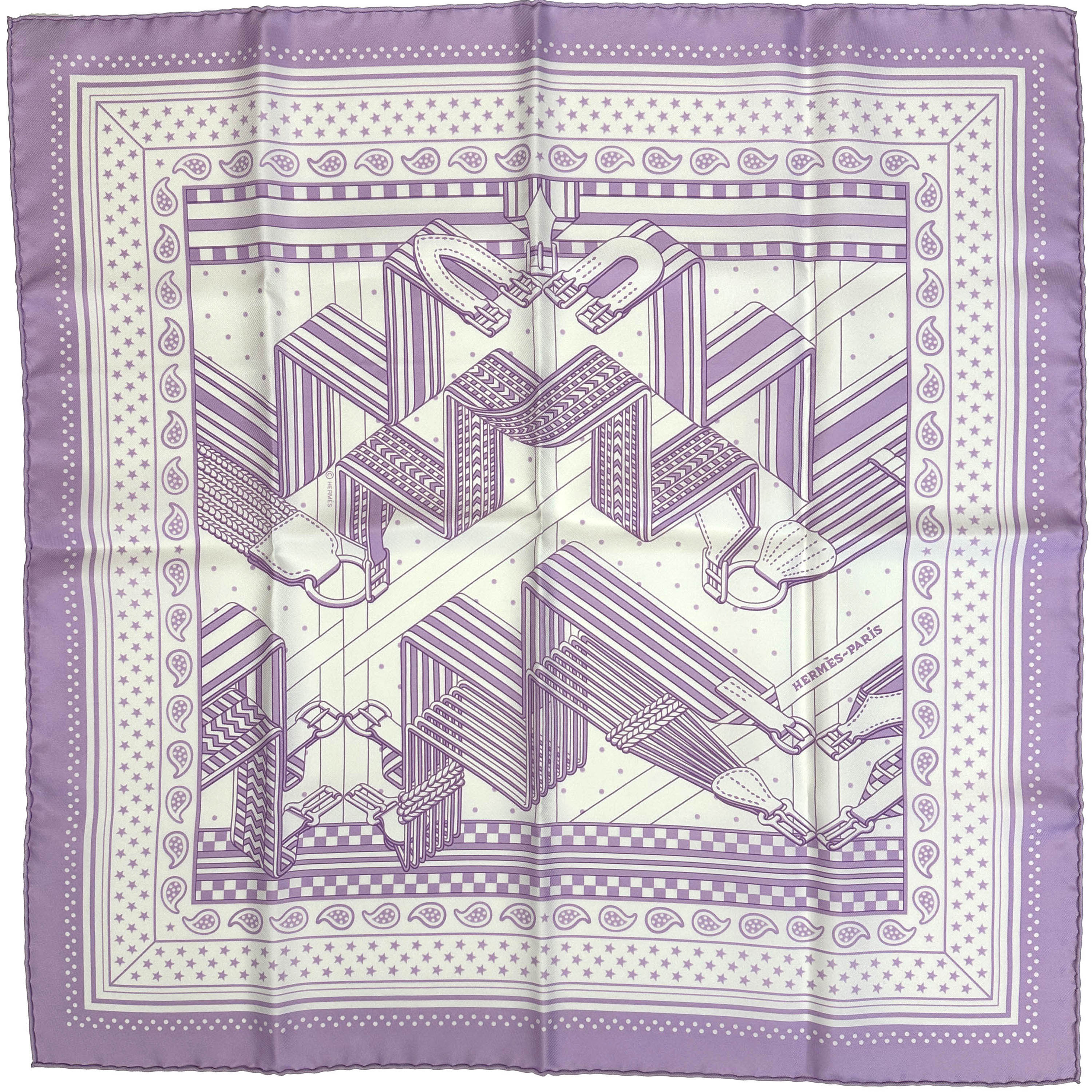 Hermès Sangles en ZigZag Bandana 55