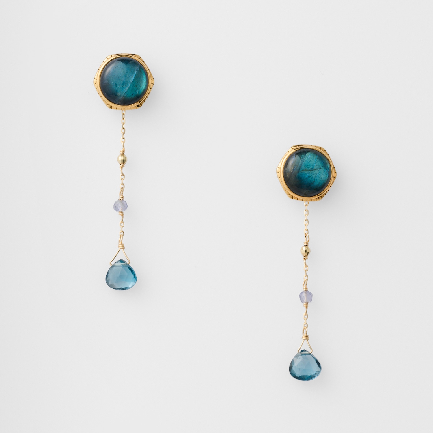 K10トパーズ／アイオライトピアスチャーム｜ピアスチャーム｜アガット