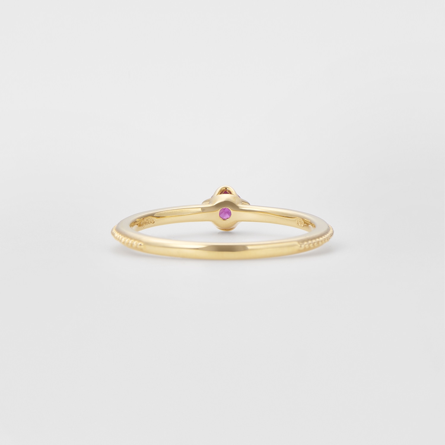 7月誕生石＞K10ルビーピンキーリング（マザー）｜ピンキーリング