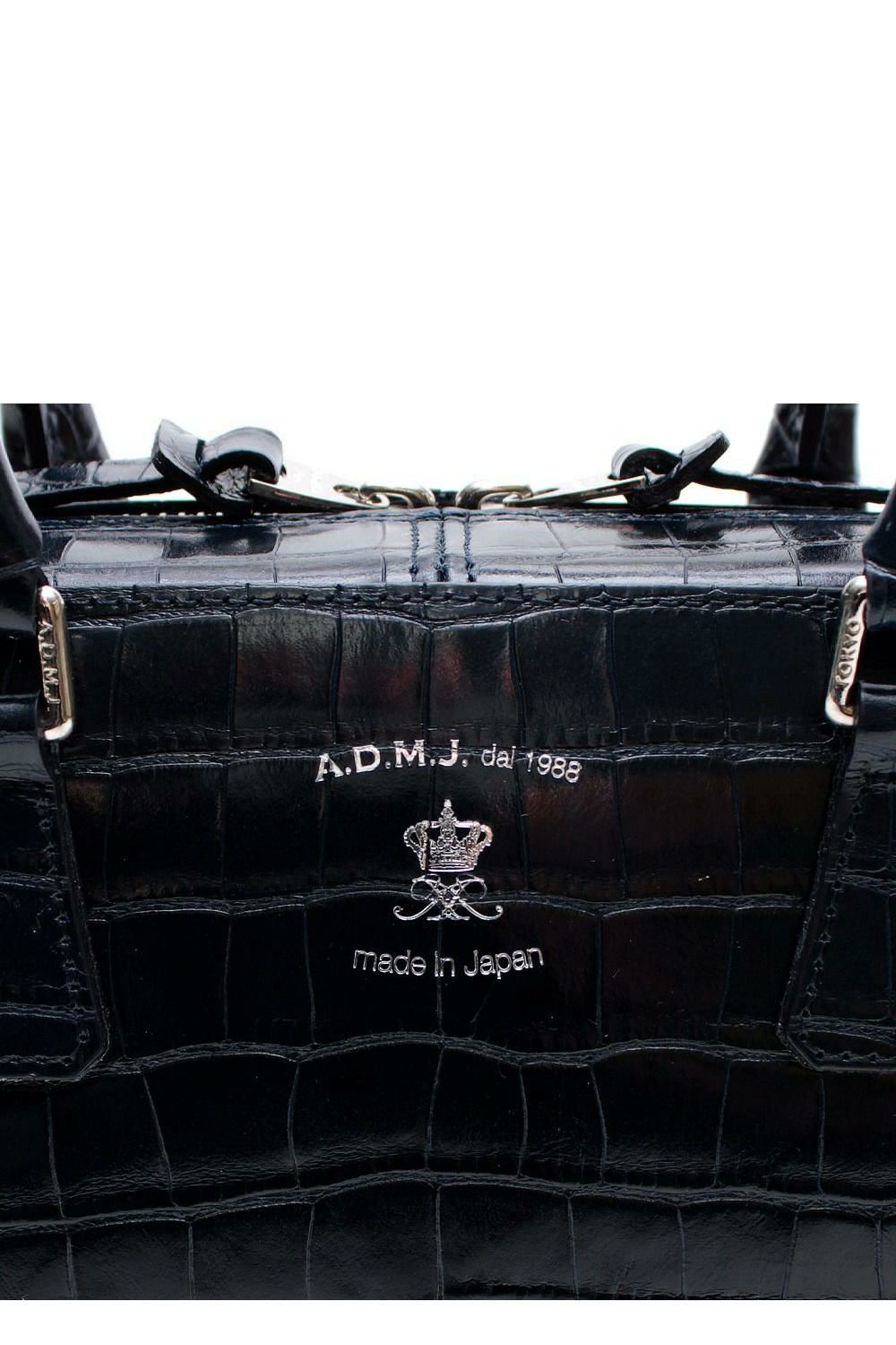 牛革 クロコ型押し 定番 ボストンバッグ 28cm | A.D.M.J.公式