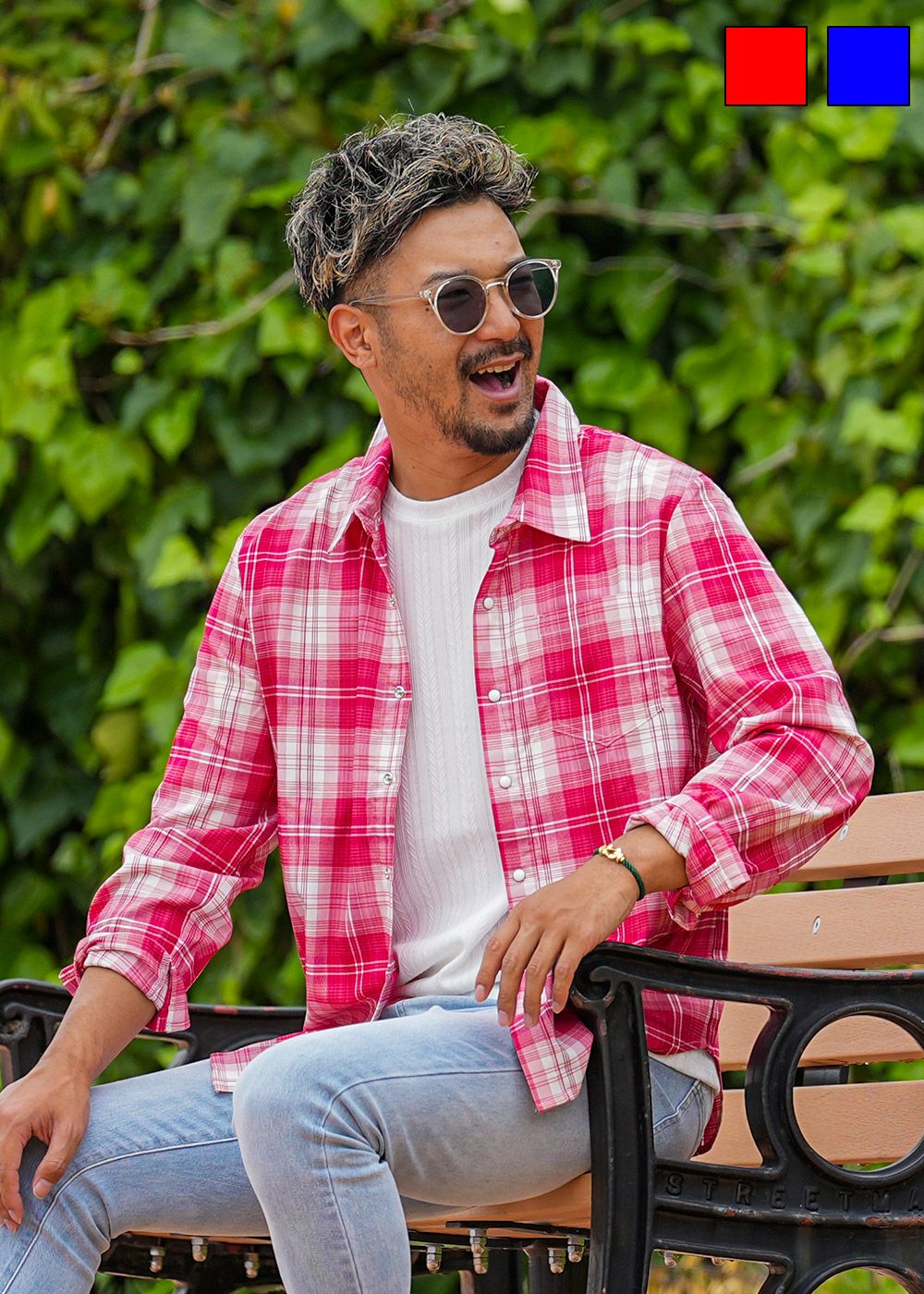 RTEGタイディーチェックロングシャツ | adamsJUGGLER（アダムス